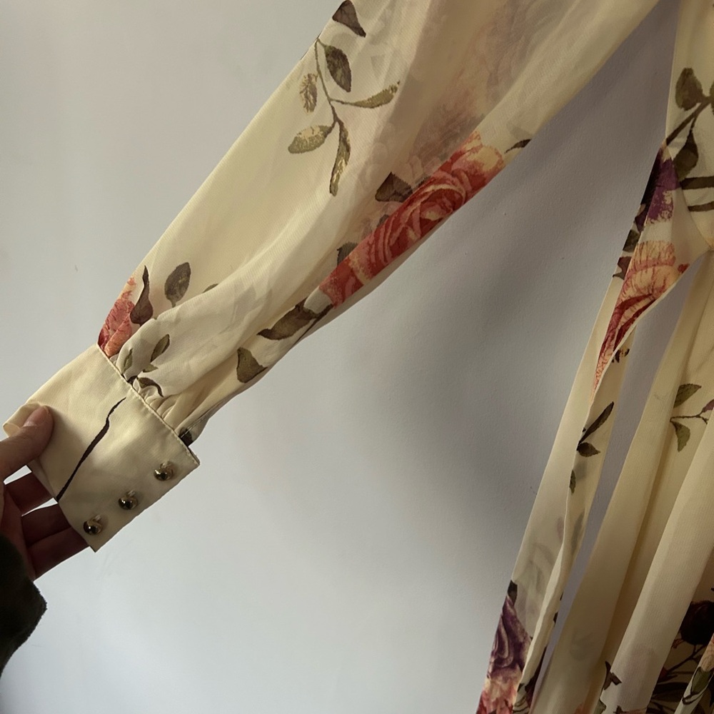 Baltic Born Lydia Floral Maxi Dress, Ivory, EUC, Size XS - Picture 6 of 11